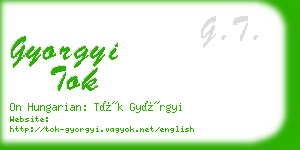 gyorgyi tok business card